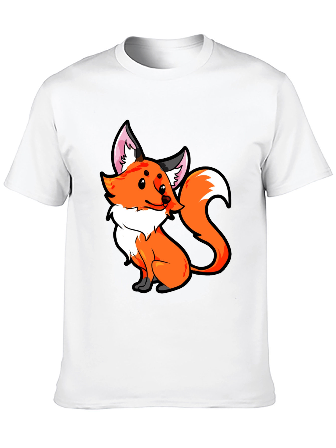 Fox Graphic Tee - Cute Cartoon Animal T-Shirt