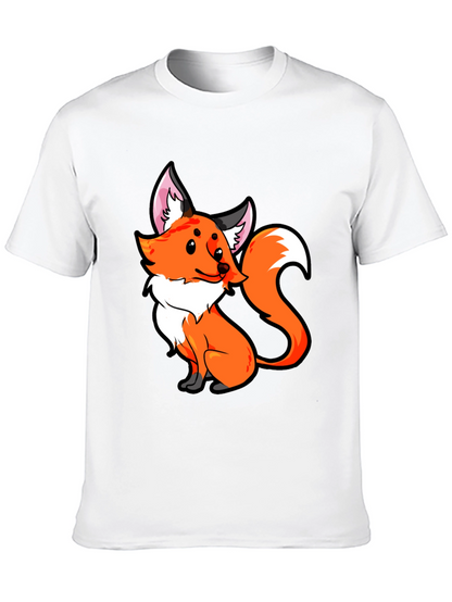 Fox Graphic Tee - Cute Cartoon Animal T-Shirt