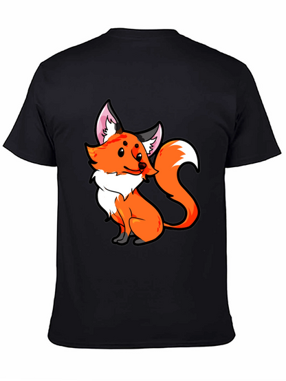 Fox Graphic Tee - Cute Cartoon Animal T-Shirt