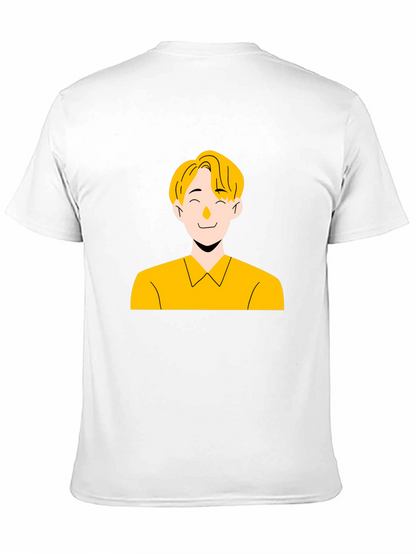 Cool Graphic Tee - Illustrated Mans Portrait