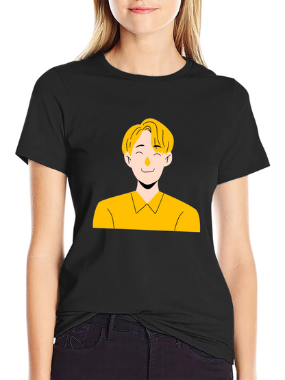 Cool Graphic Tee - Illustrated Mans Portrait