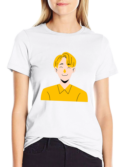 Cool Graphic Tee - Illustrated Mans Portrait