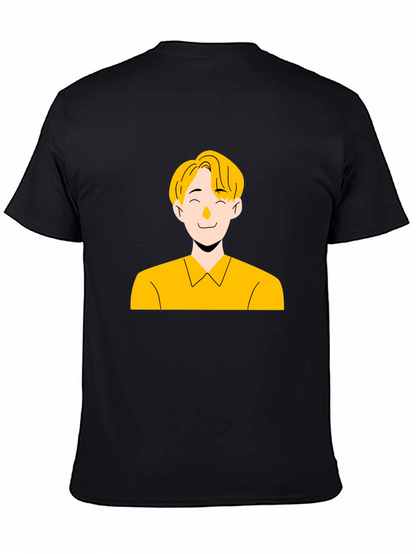 Cool Graphic Tee - Illustrated Mans Portrait