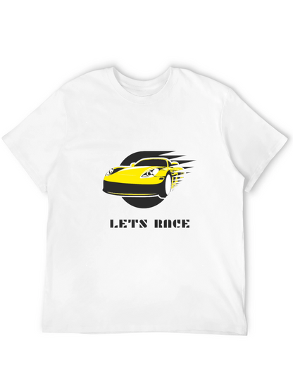 Lets Race Car Graphic Black T-Shirt