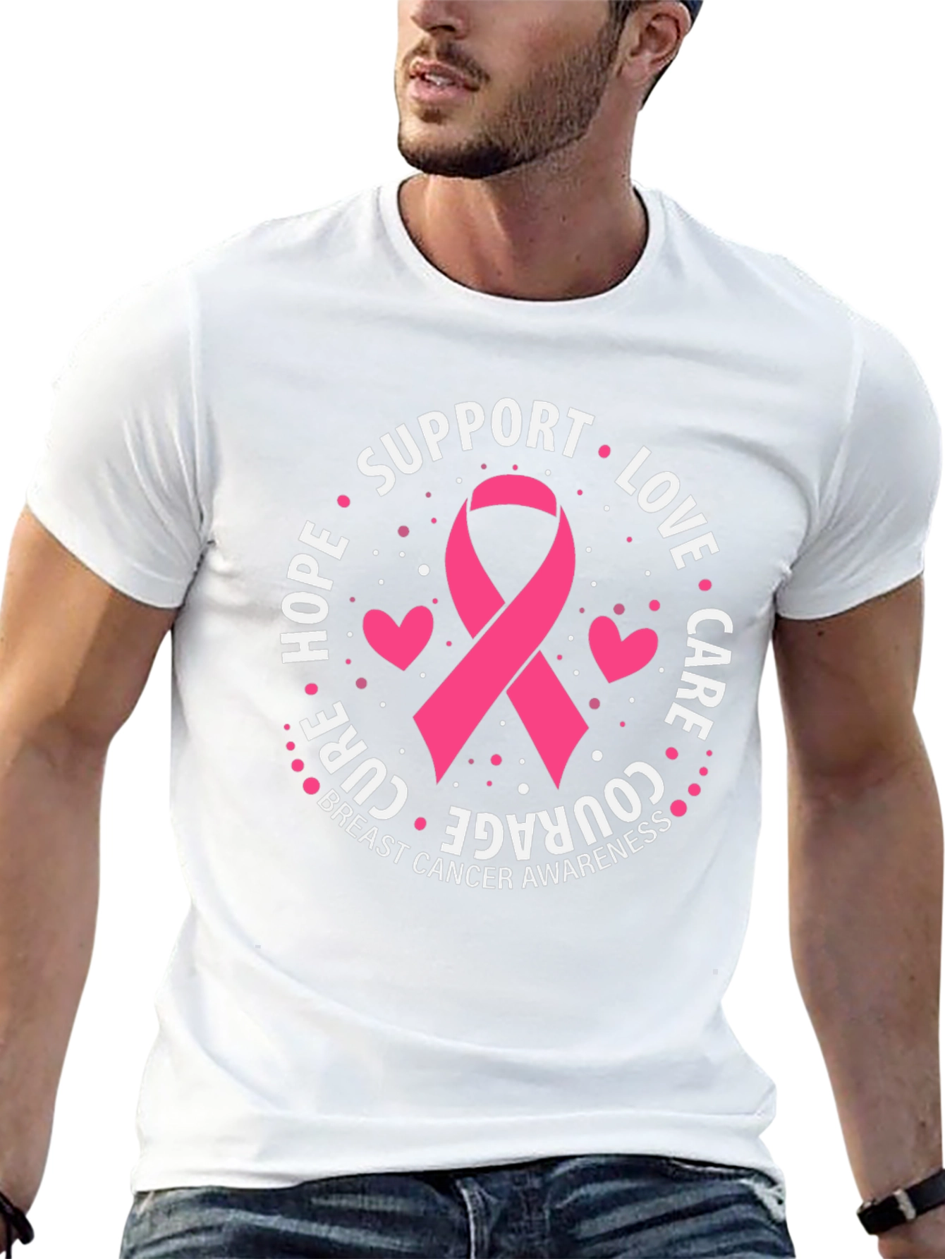 Breast Cancer Awareness Support Ribbon T-Shirt