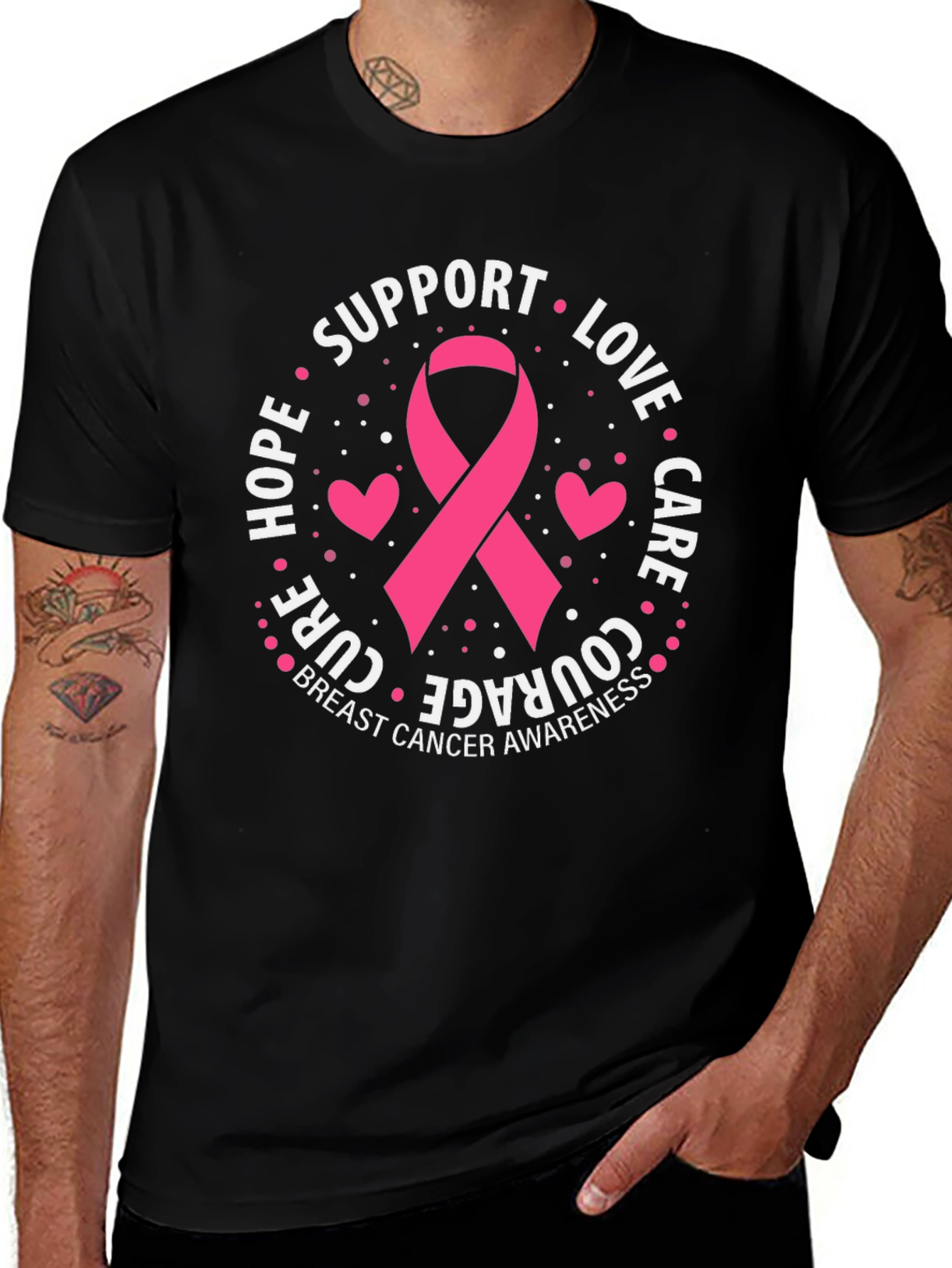 Breast Cancer Awareness Support Ribbon T-Shirt