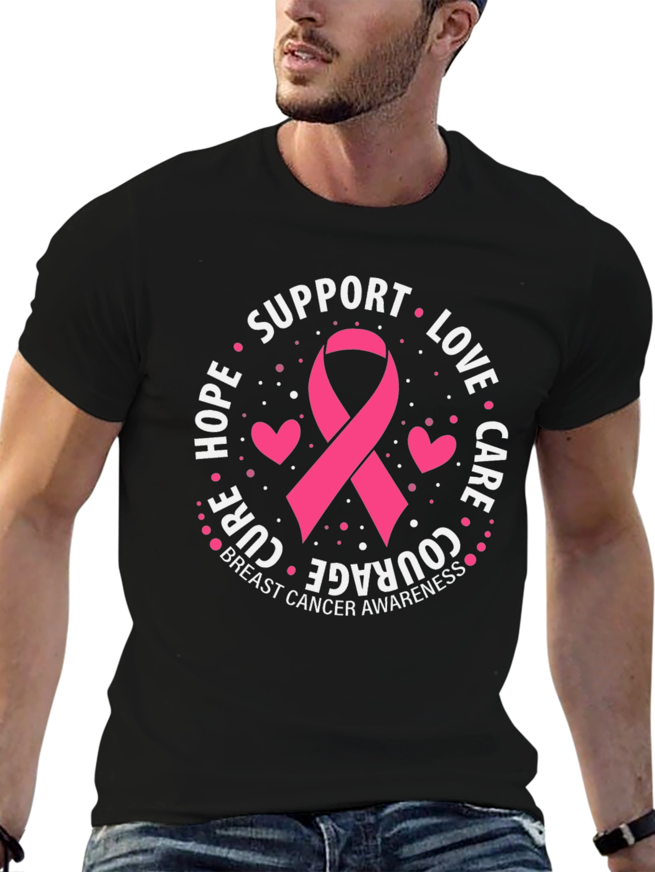 Breast Cancer Awareness Support Ribbon T-Shirt