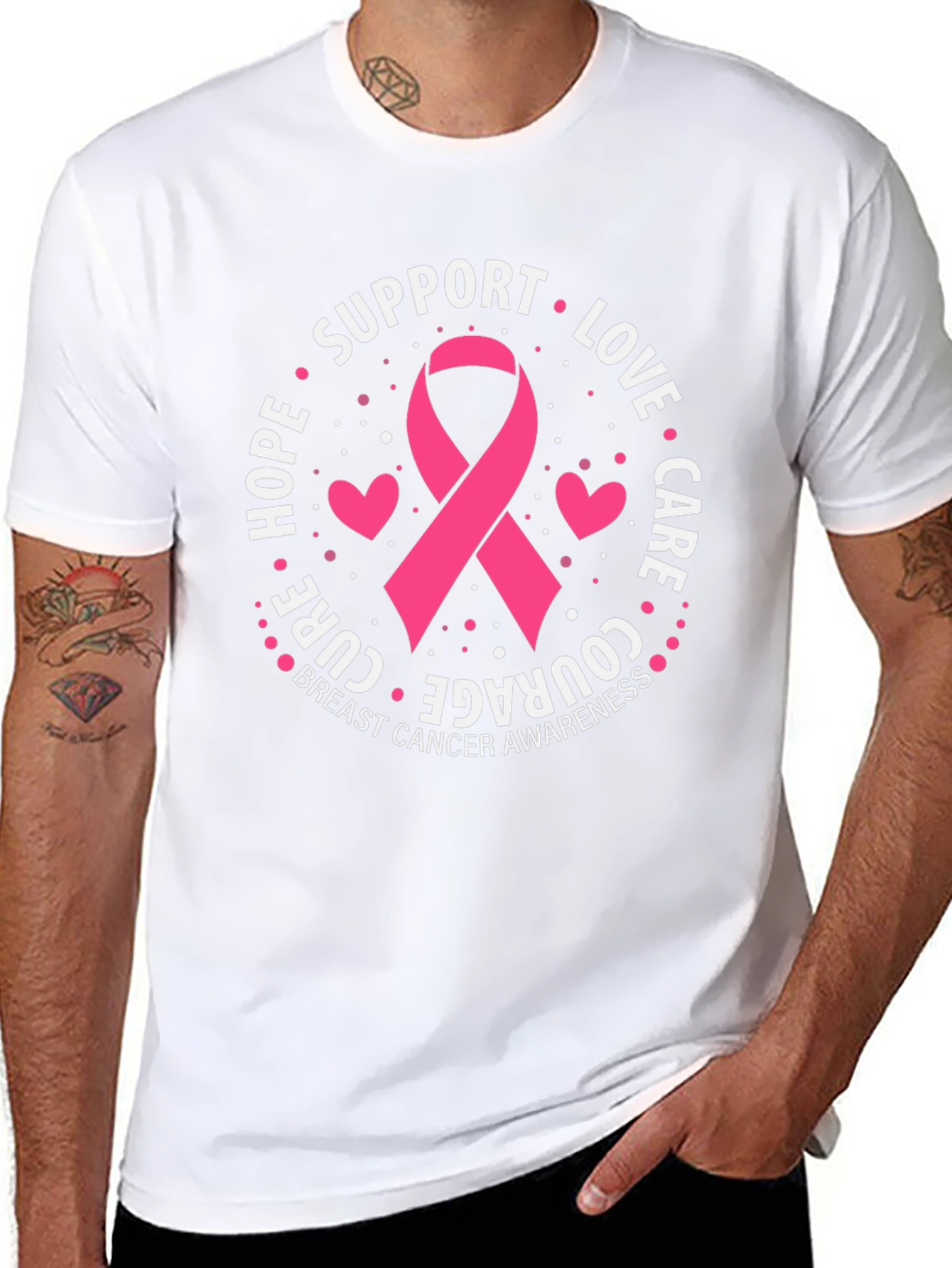 Breast Cancer Awareness Support Ribbon T-Shirt