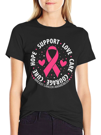 Breast Cancer Awareness Support Ribbon T-Shirt