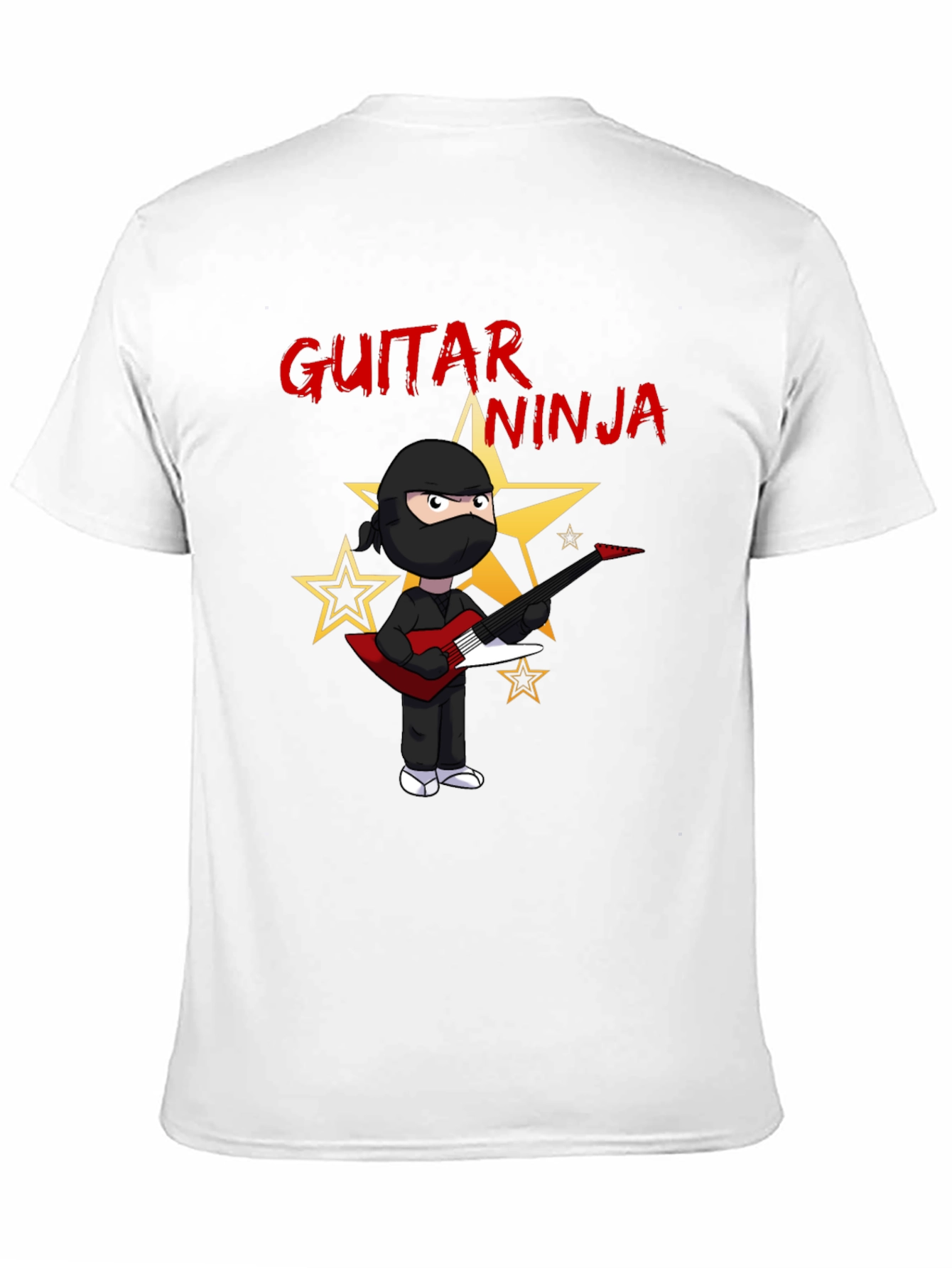 Guitar Ninja Black Graphic T-Shirt