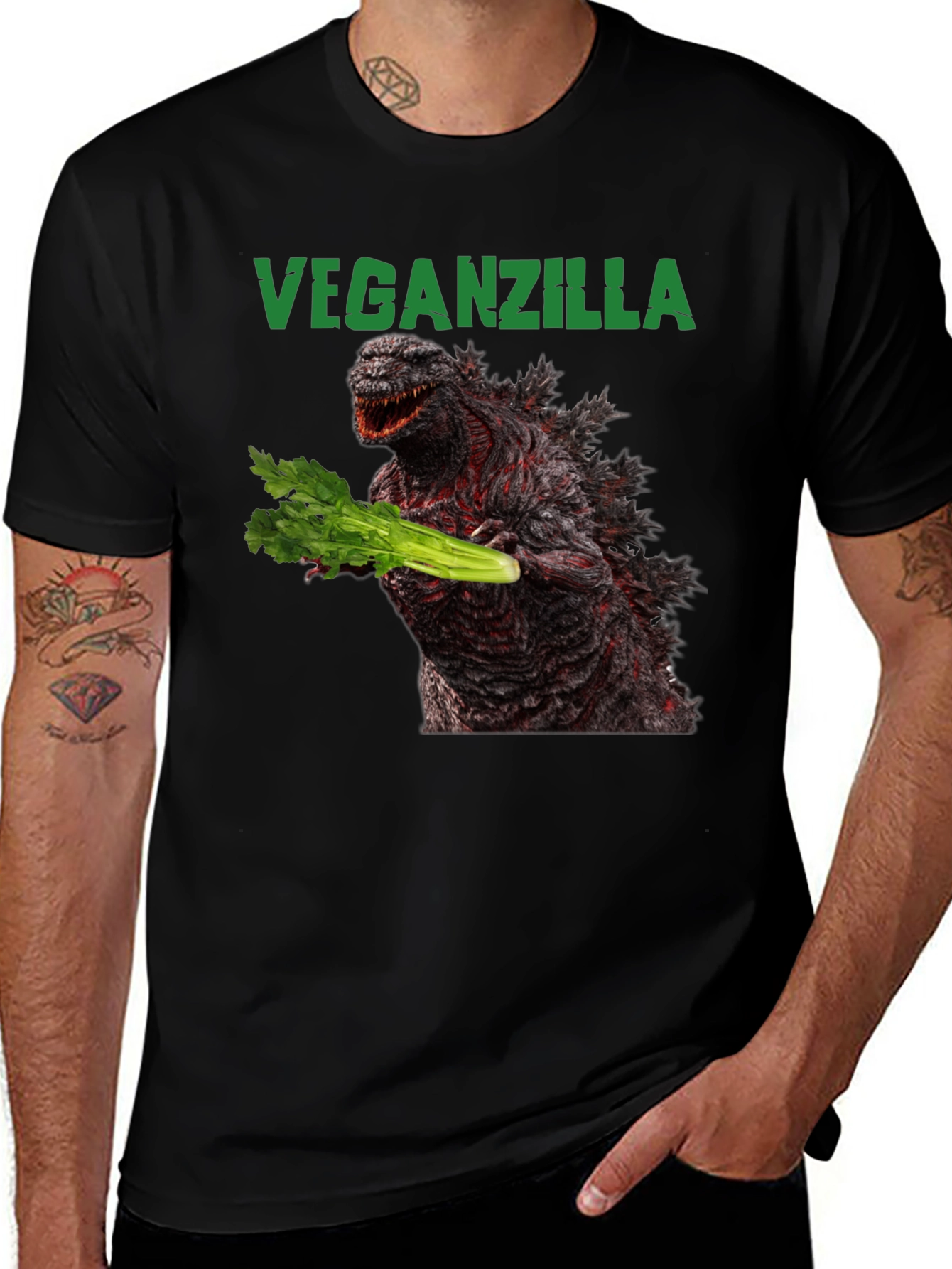Veganzilla T-Shirt - Vegan Godzilla Tee