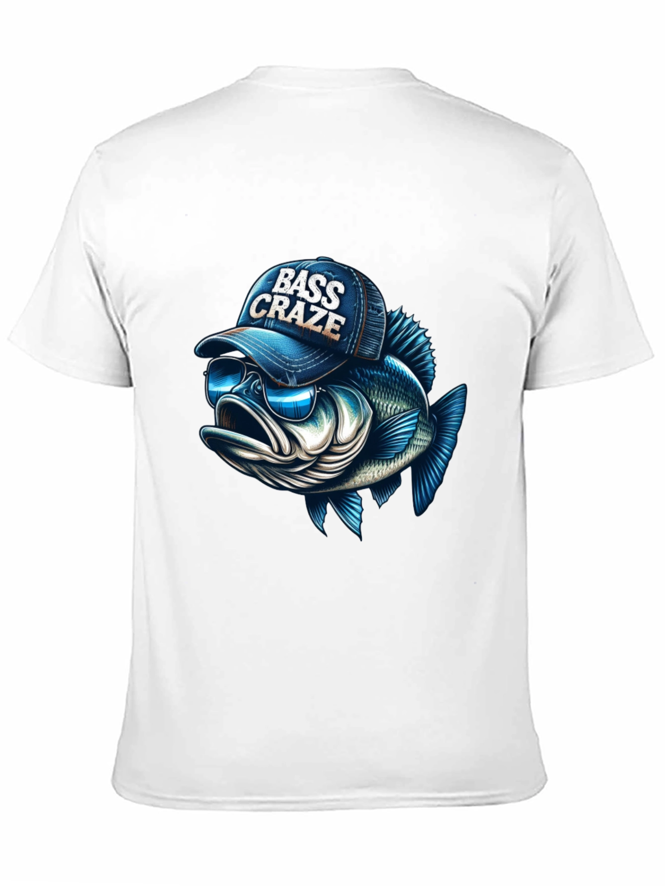 Bass Craze Graphic Tee - Cool Fish Design