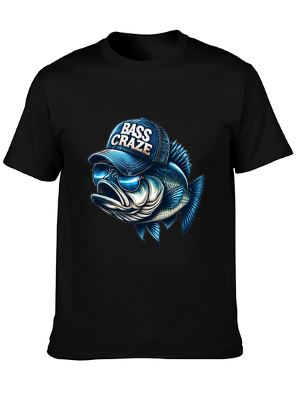 Bass Craze Graphic Tee - Cool Fish Design