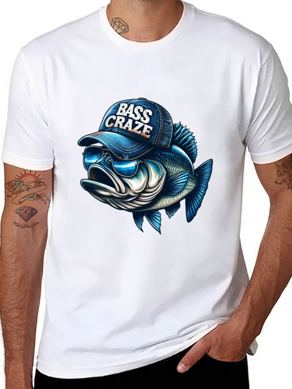Bass Craze Graphic Tee - Cool Fish Design