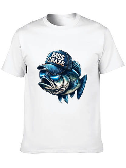 Bass Craze Graphic Tee - Cool Fish Design