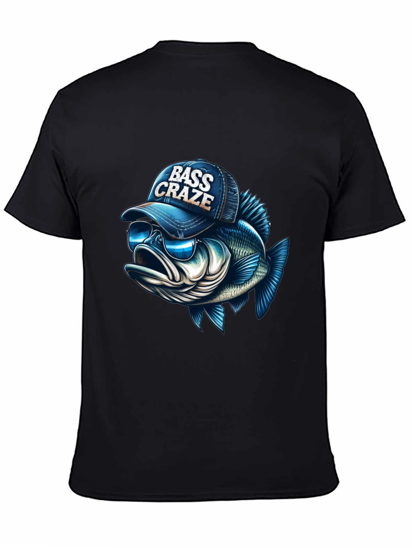 Bass Craze Graphic Tee - Cool Fish Design