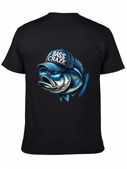 Bass Craze Graphic Tee - Cool Fish Design