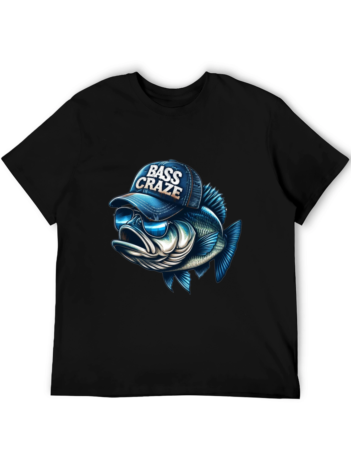 Bass Craze Graphic Tee - Cool Fish Design
