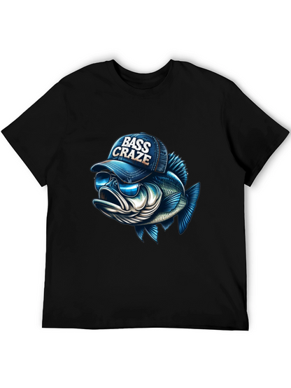 Bass Craze Graphic Tee - Cool Fish Design