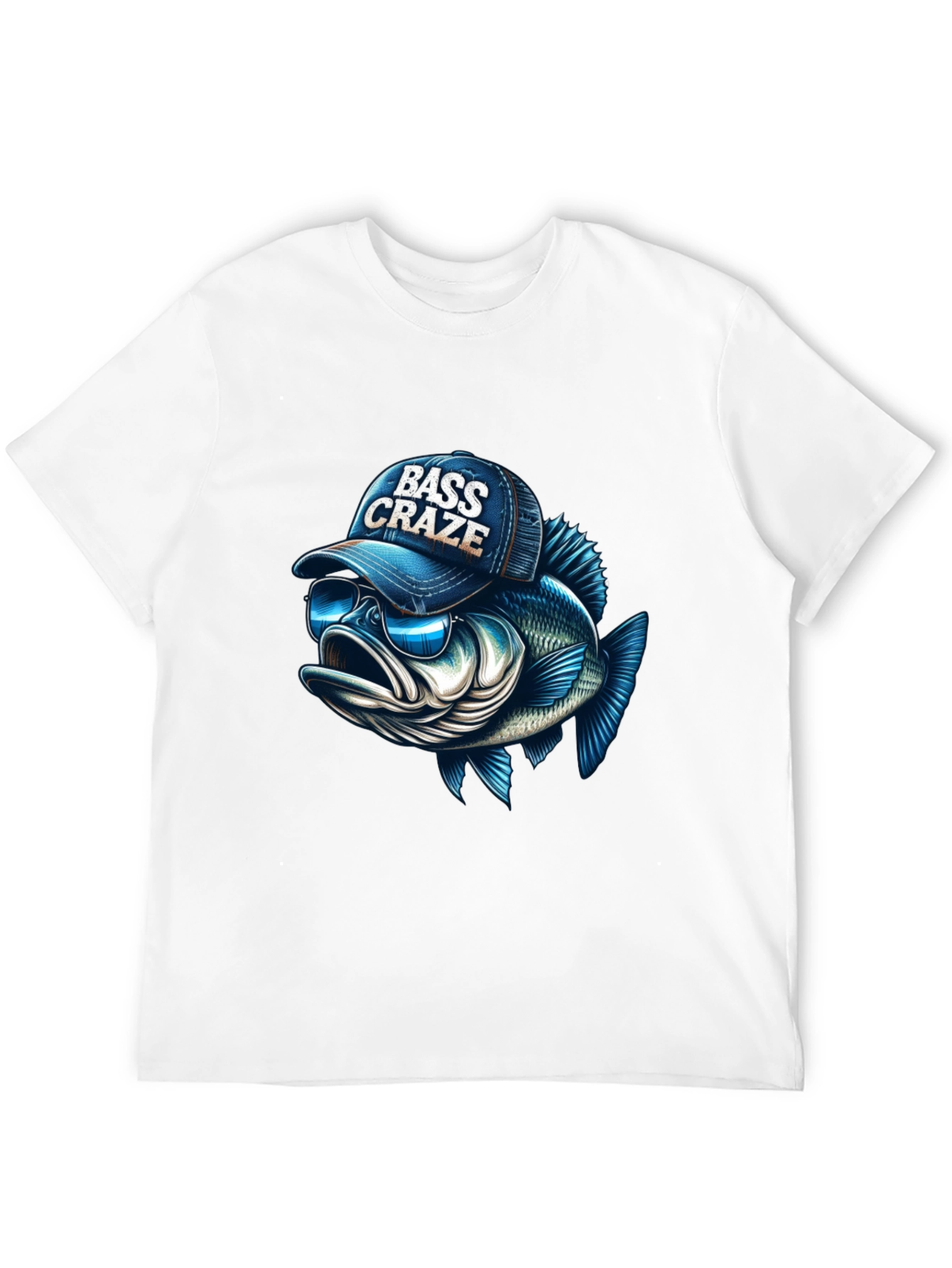 Bass Craze Graphic Tee - Cool Fish Design