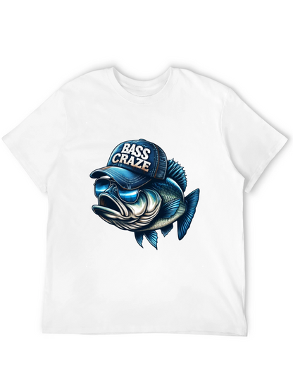 Bass Craze Graphic Tee - Cool Fish Design