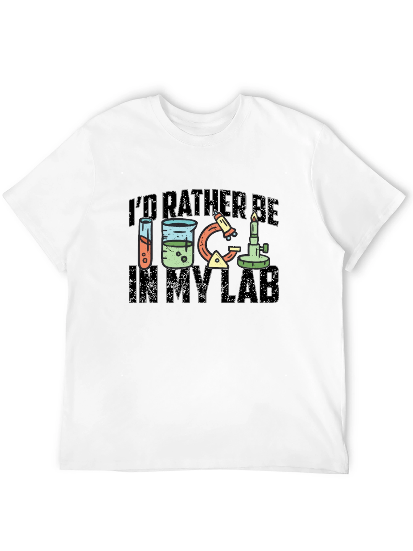 Id Rather Be In My Lab Black T-Shirt