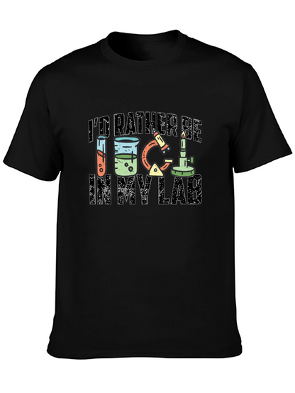 Id Rather Be In My Lab Black T-Shirt