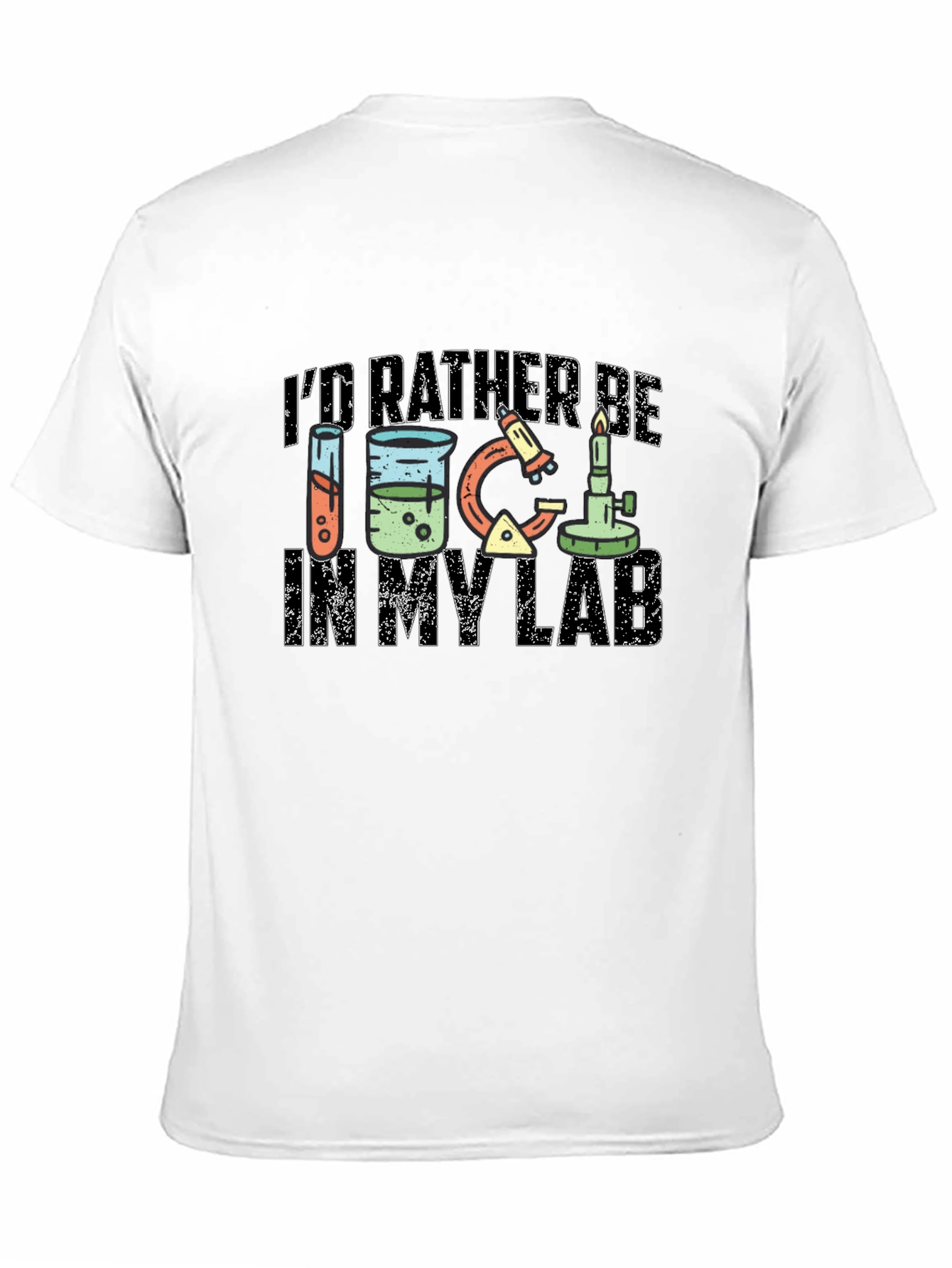 Id Rather Be In My Lab Black T-Shirt
