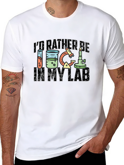 Id Rather Be In My Lab Black T-Shirt