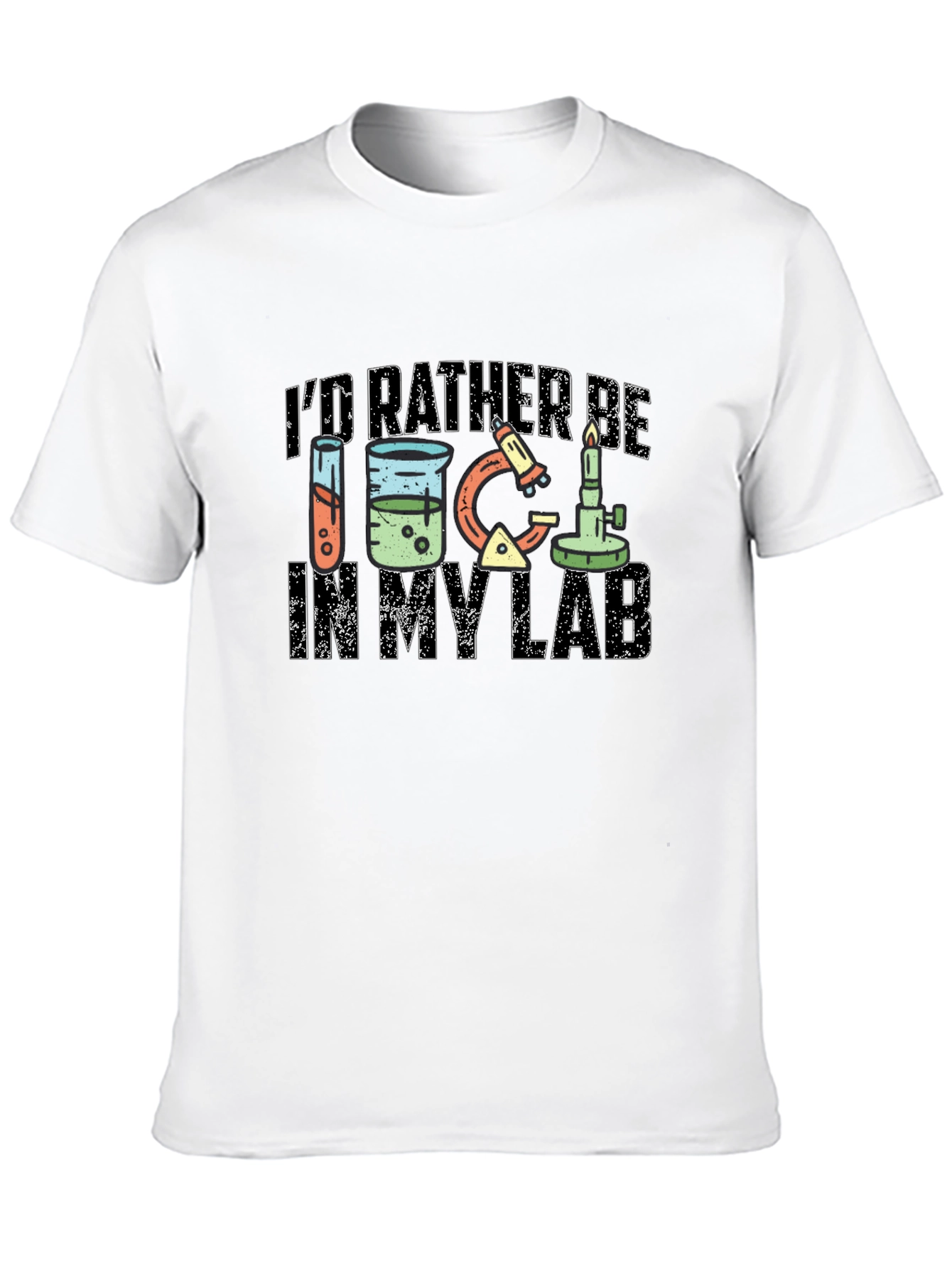 Id Rather Be In My Lab Black T-Shirt