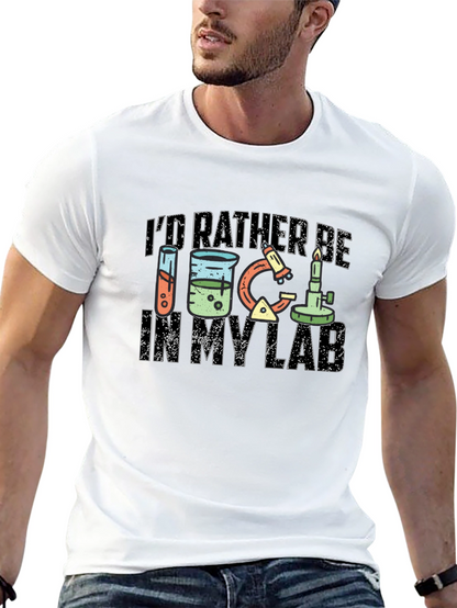Id Rather Be In My Lab Black T-Shirt
