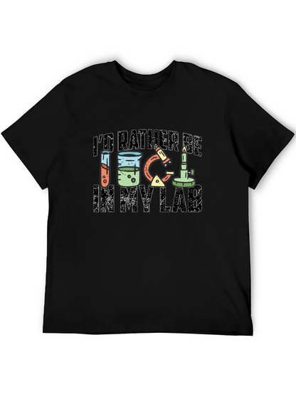Id Rather Be In My Lab Black T-Shirt