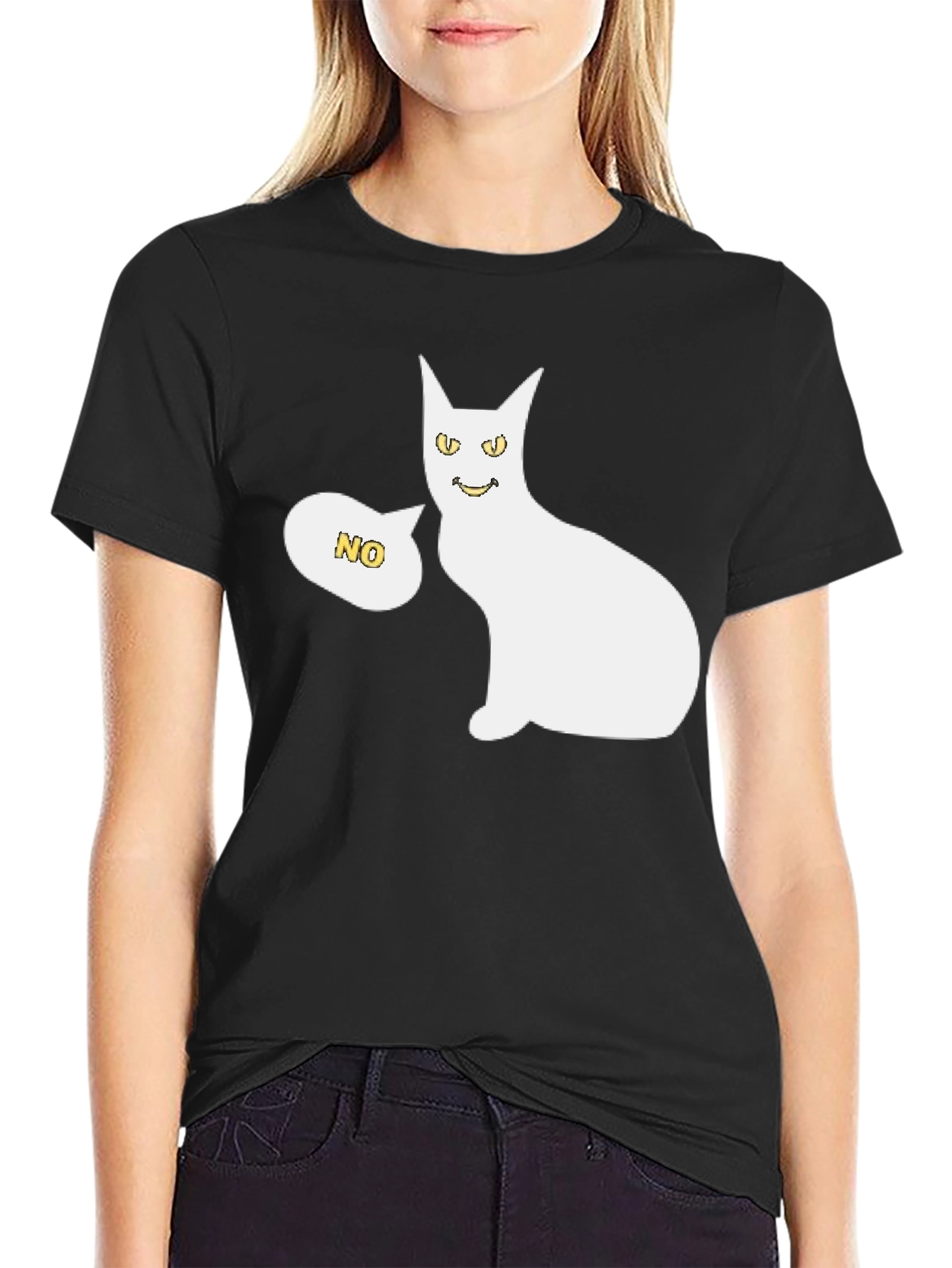 Funny Cat Graphic T-Shirt - Unisex Black Tee