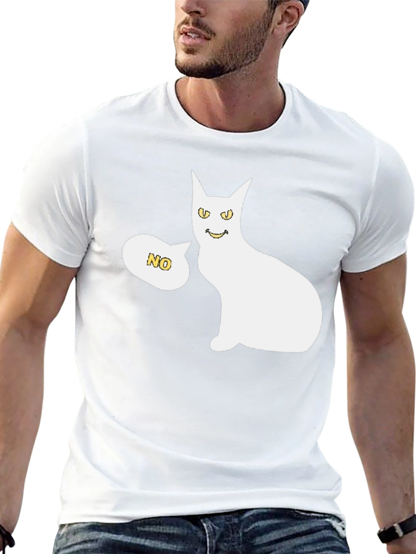 Funny Cat Graphic T-Shirt - Unisex Black Tee