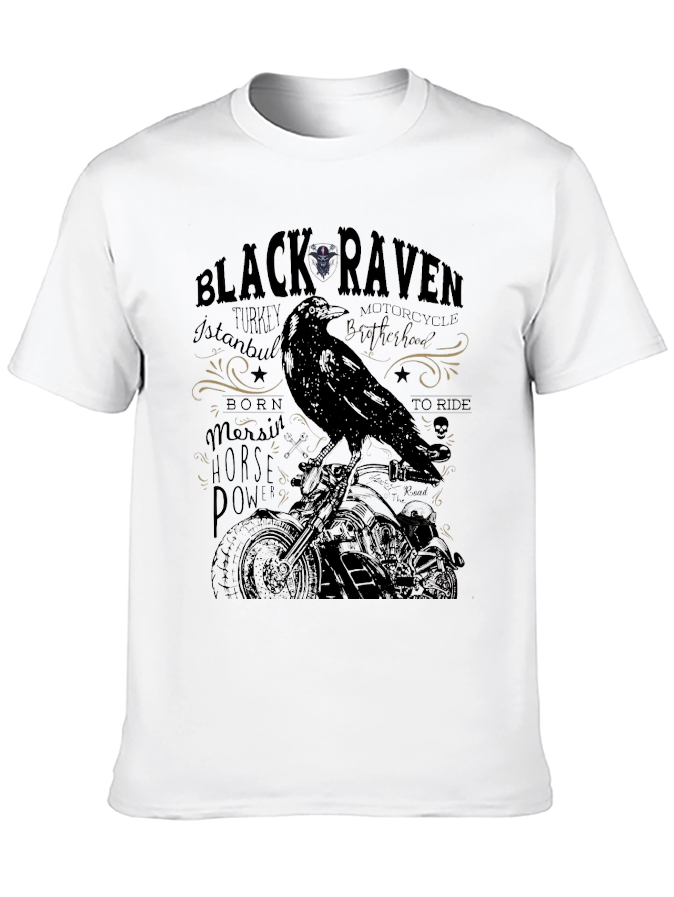 Black Raven Motorcycle T-Shirt - Turkey Istanbul