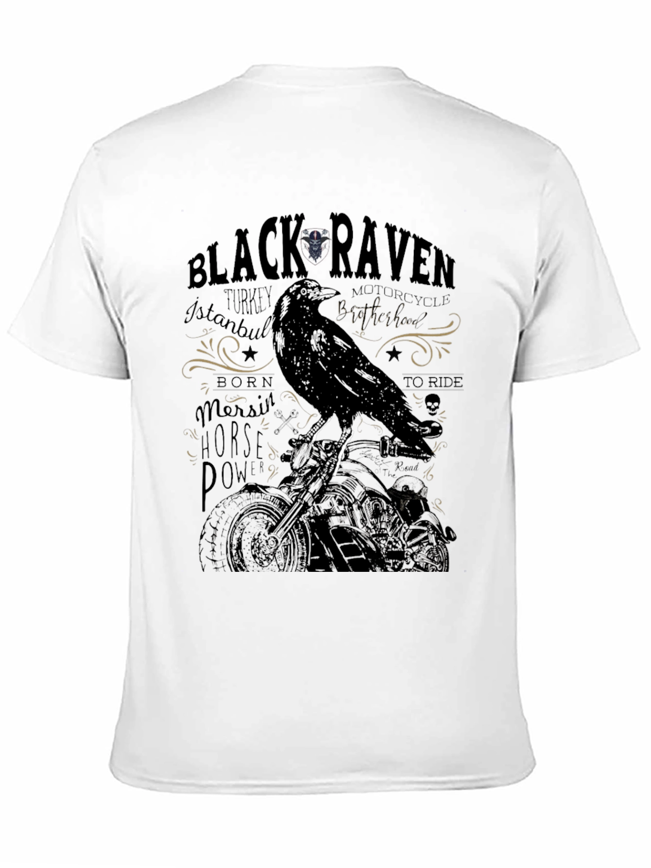 Black Raven Motorcycle T-Shirt - Turkey Istanbul