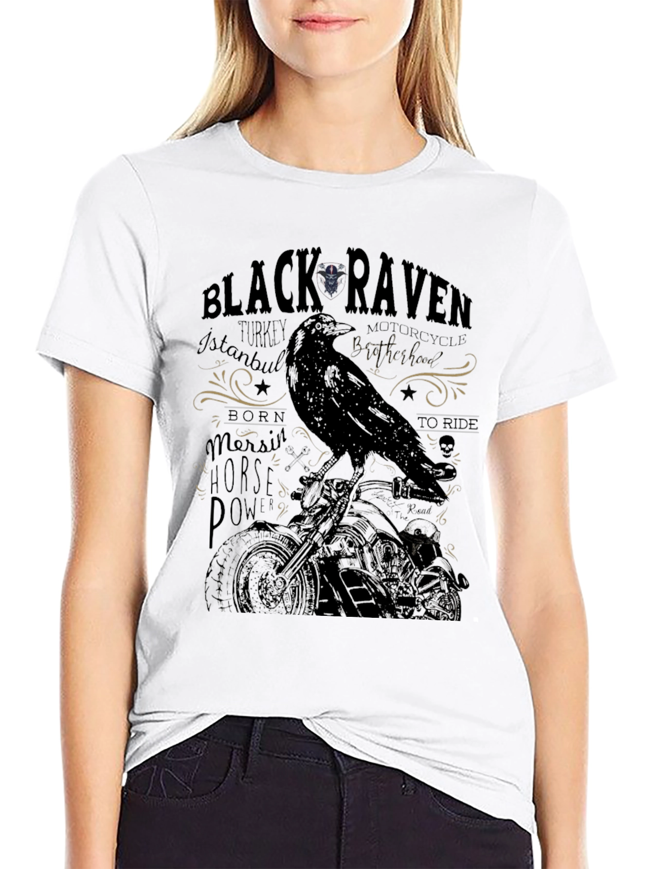 Black Raven Motorcycle T-Shirt - Turkey Istanbul