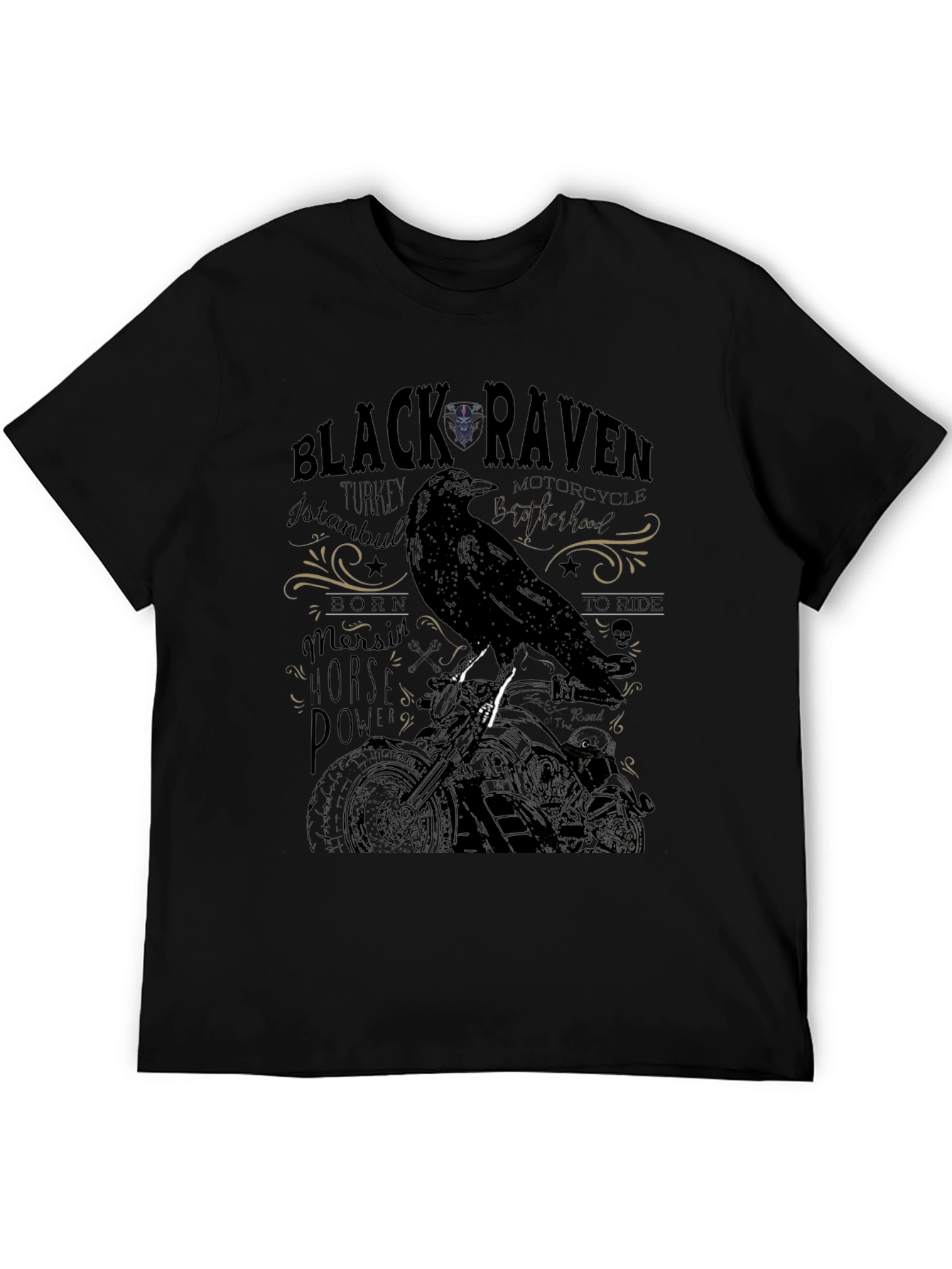Black Raven Motorcycle T-Shirt - Turkey Istanbul