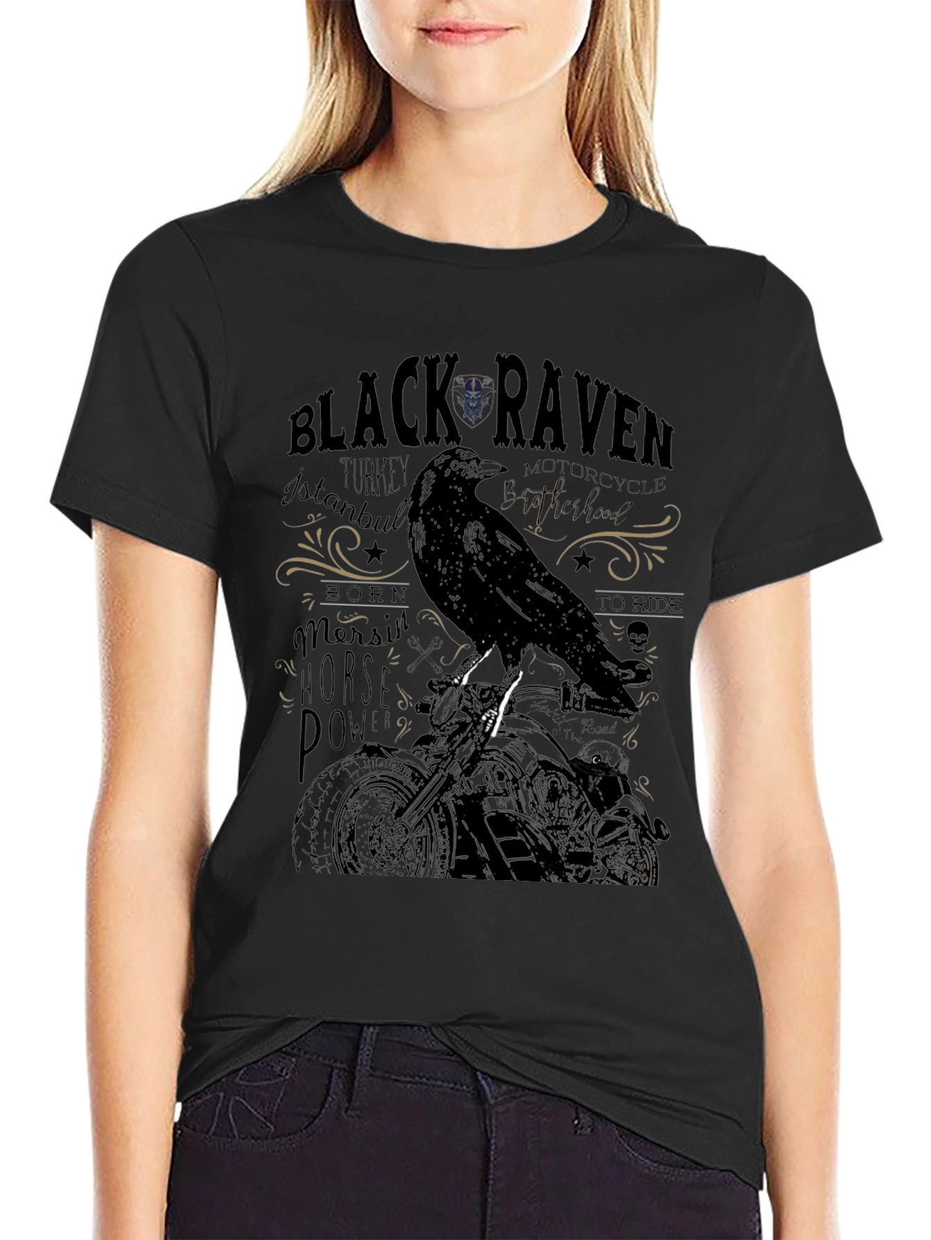 Black Raven Motorcycle T-Shirt - Turkey Istanbul