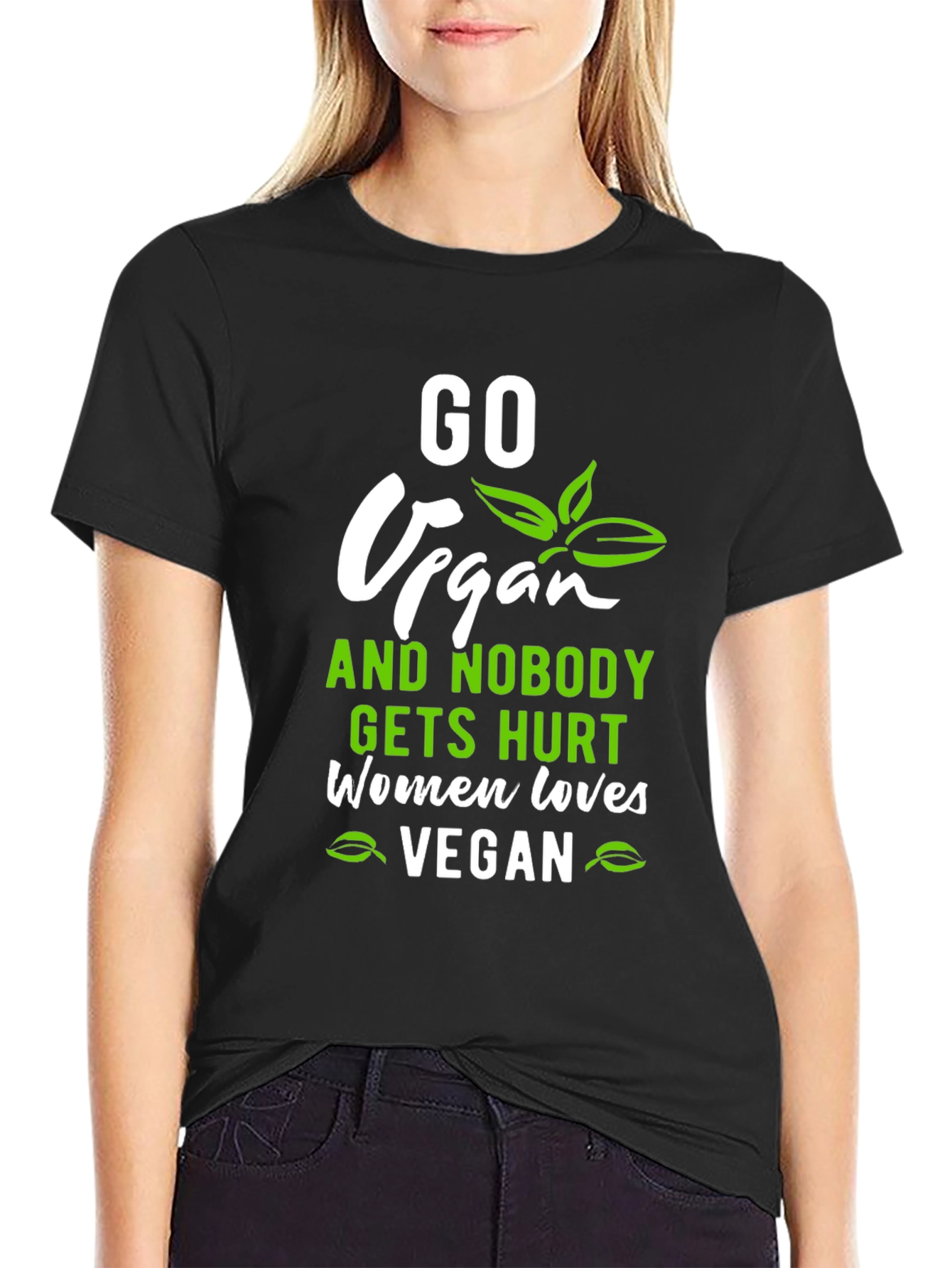 Go Vegan T-Shirt - Women Love Vegan Tee