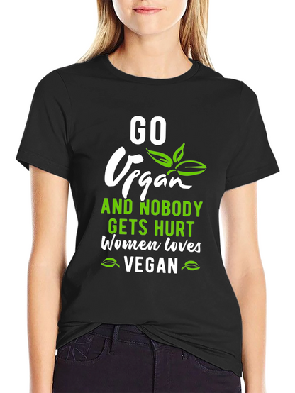 Go Vegan T-Shirt - Women Love Vegan Tee
