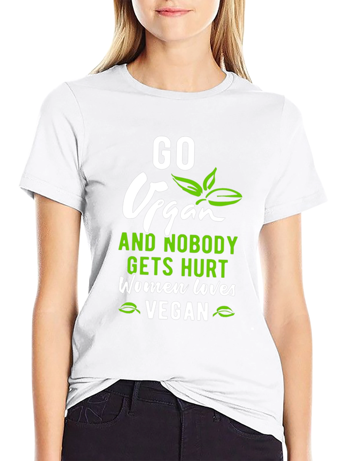 Go Vegan T-Shirt - Women Love Vegan Tee