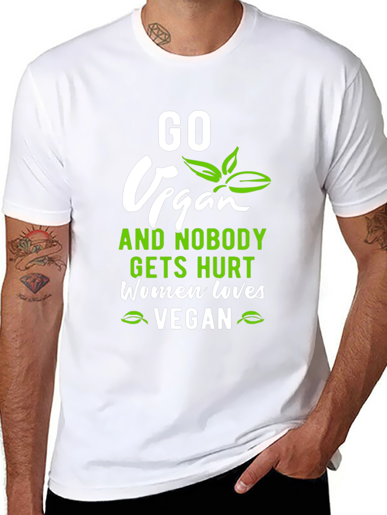 Go Vegan T-Shirt - Women Love Vegan Tee
