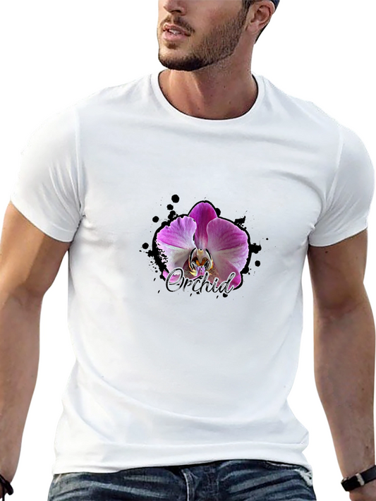 Orchid Flower Graphic T-Shirt - Stylish Casual Wear