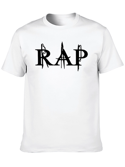 Edgy RAP Graphic Black T-Shirt