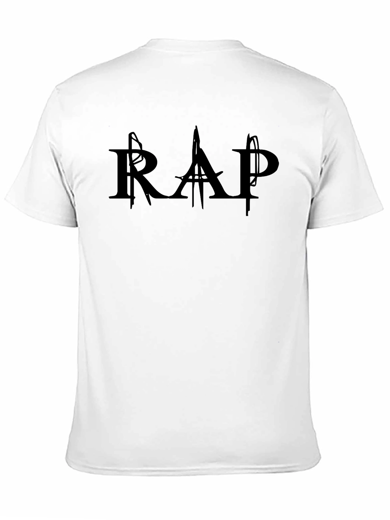 Edgy RAP Graphic Black T-Shirt