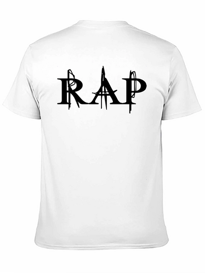 Edgy RAP Graphic Black T-Shirt