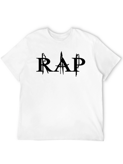 Edgy RAP Graphic Black T-Shirt
