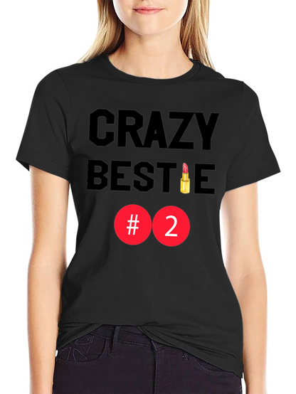 Crazy Bestie #2 Black Graphic Tee