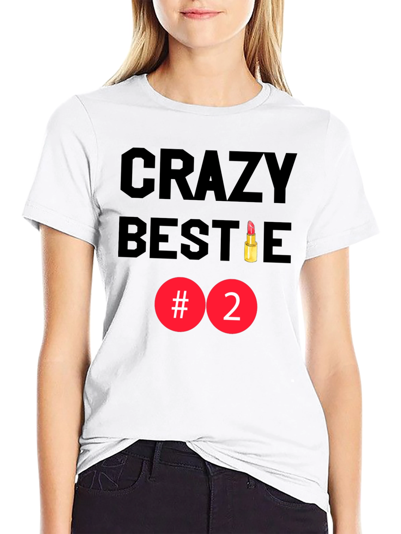 Crazy Bestie #2 Black Graphic Tee